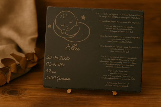 💛 Personalisierte Schiefertafel-Ein Unikat für besondere Momente