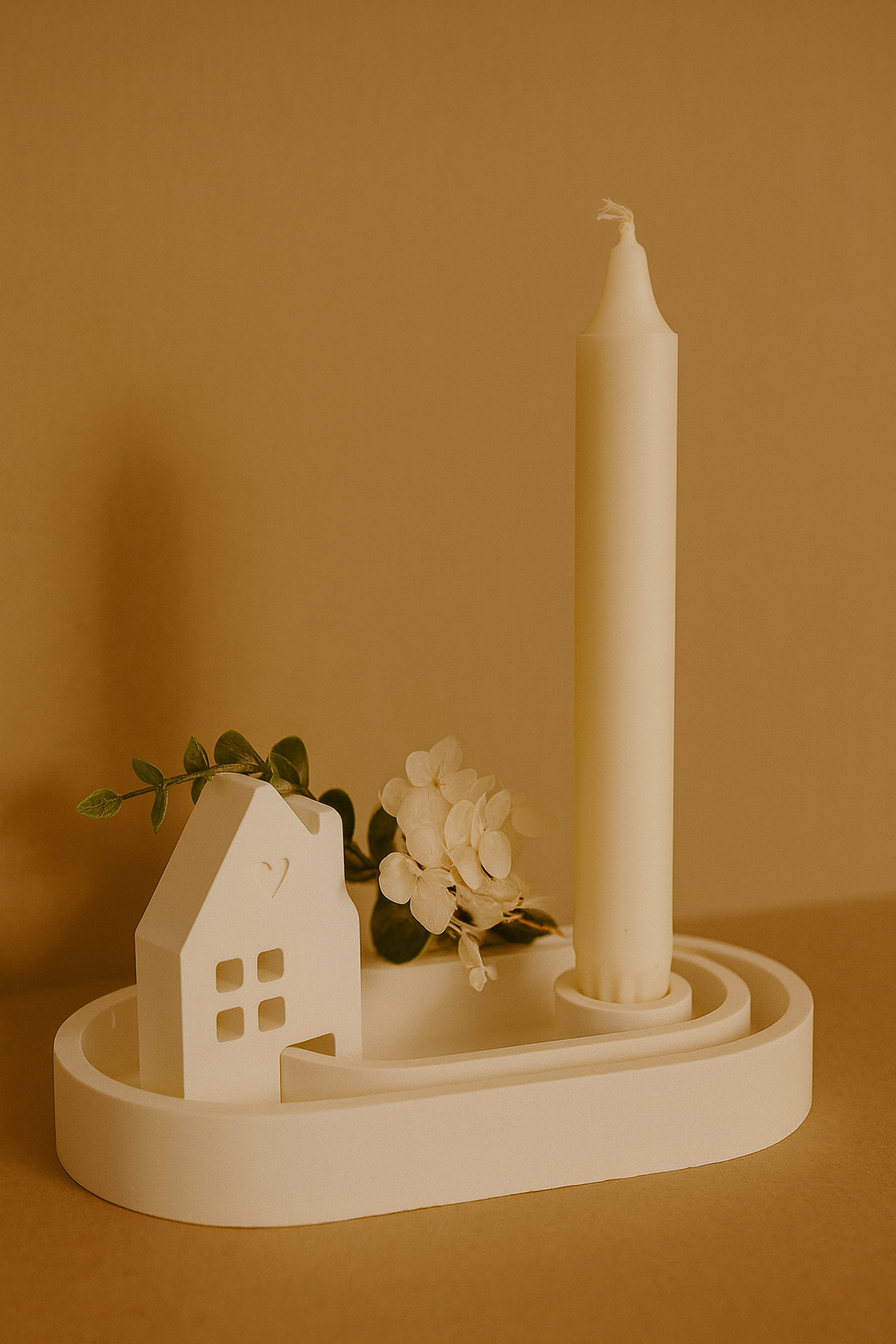 Kerzenständer aus Keramik – handgemacht mit Liebe und Herz